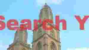 At Home ornate architectural towers against blue sky