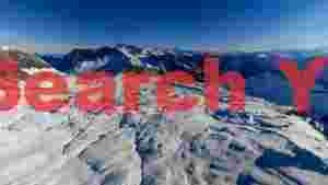 panoramic alpine winter wonderland