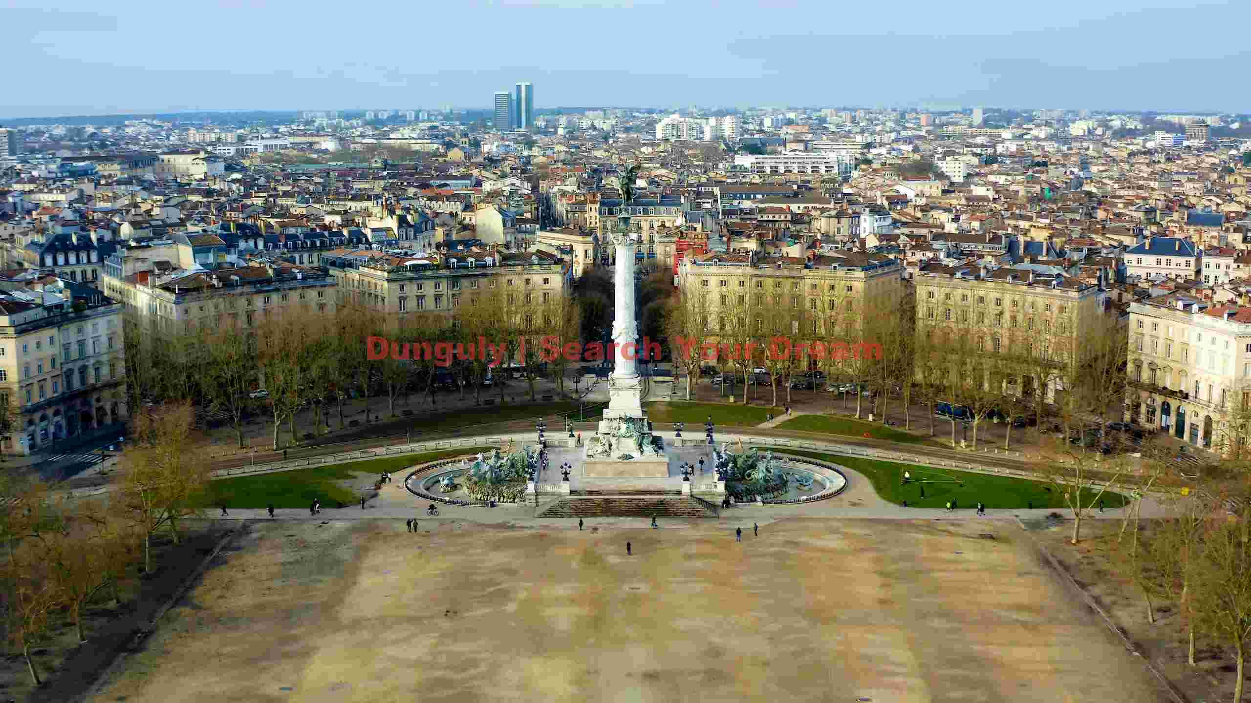 panoramic view of bordeauxs place des quinconces panoramic view of bordeauxs place des quinconces