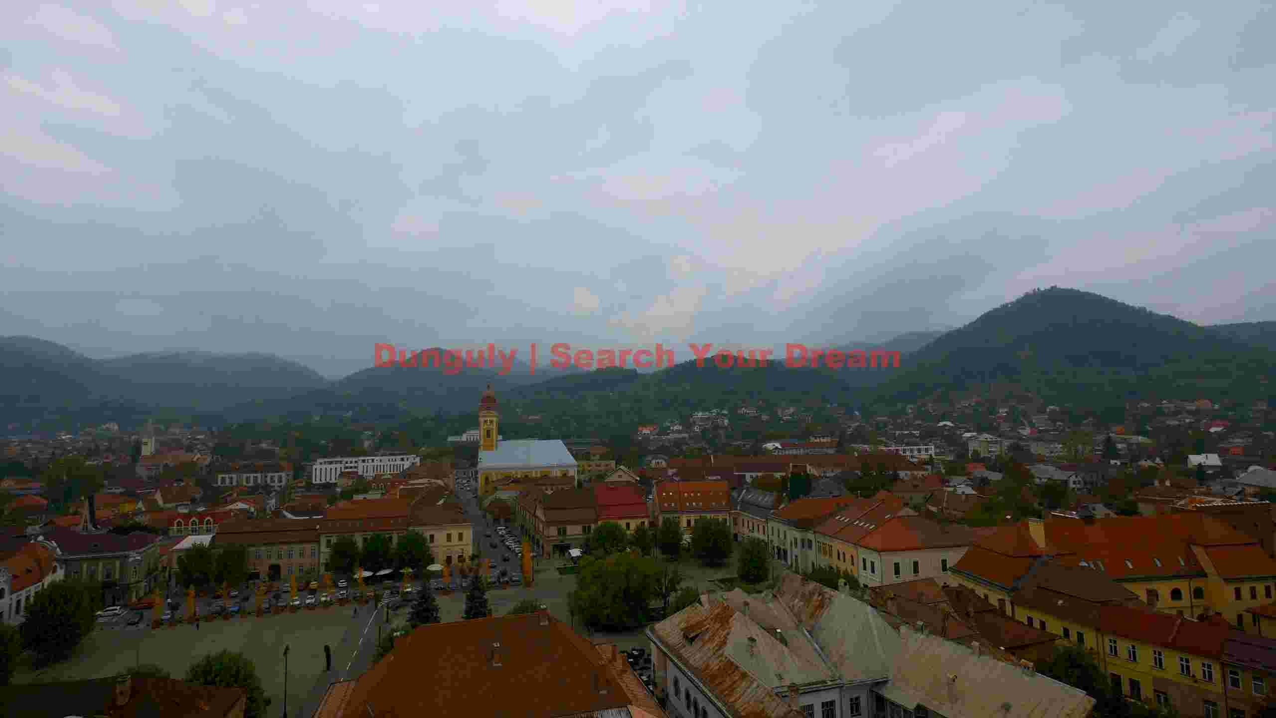panoramic view of a european mountain town panoramic view of a european mountain town