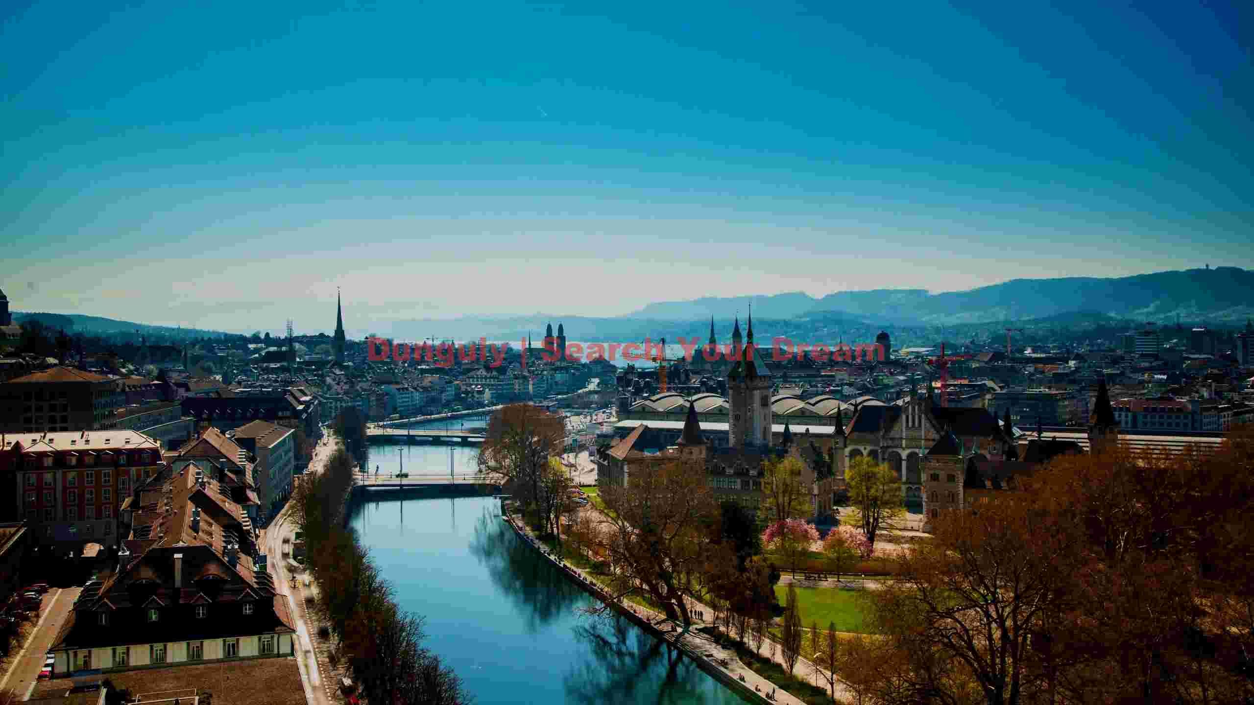 panoramic zurich cityscape by the river limmat panoramic zurich cityscape by the river limmat