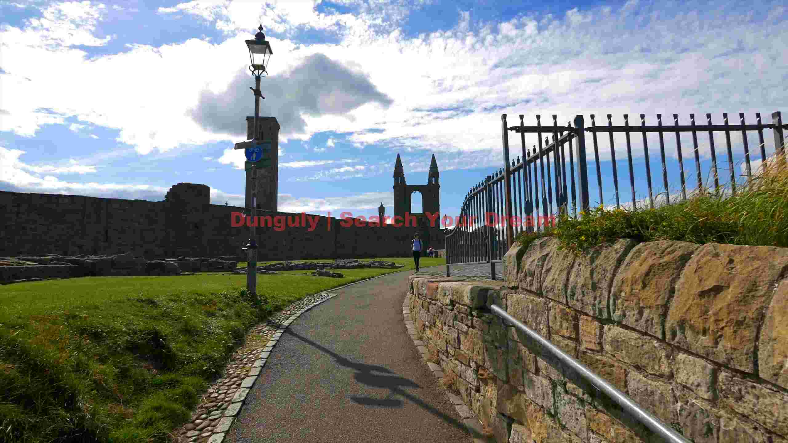 path through historic st. andrews cathedral ruins path through historic st. andrews cathedral ruins