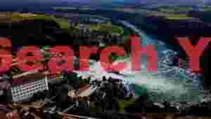rhine falls majestic aerial panorama