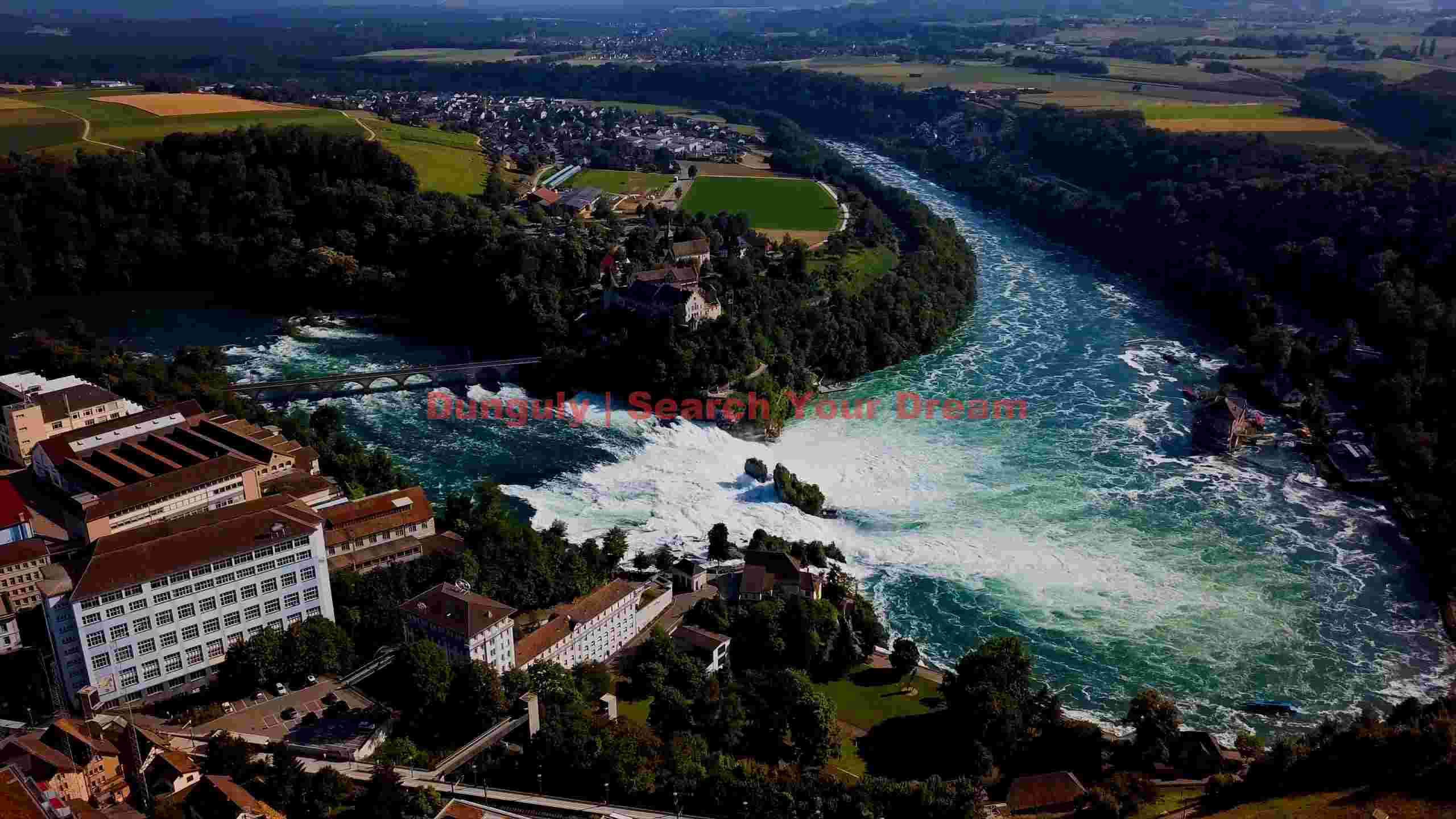 rhine falls majestic aerial panorama rhine falls majestic aerial panorama