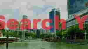 At Home riverside cityscape of modern singapore