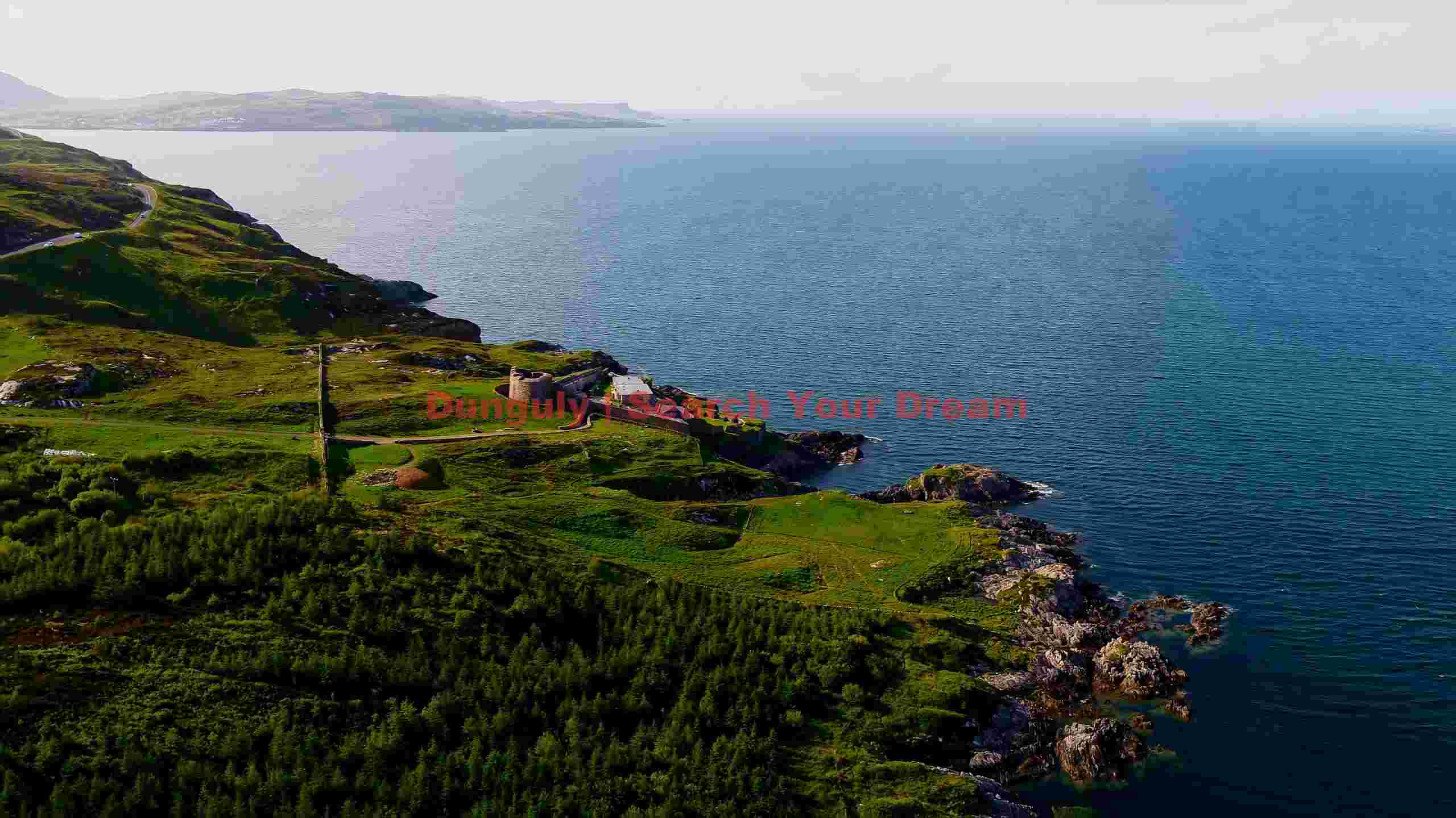 rugged irish coastline fort view rugged irish coastline fort view