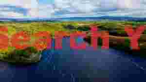 serene irish lake landscape aerial view