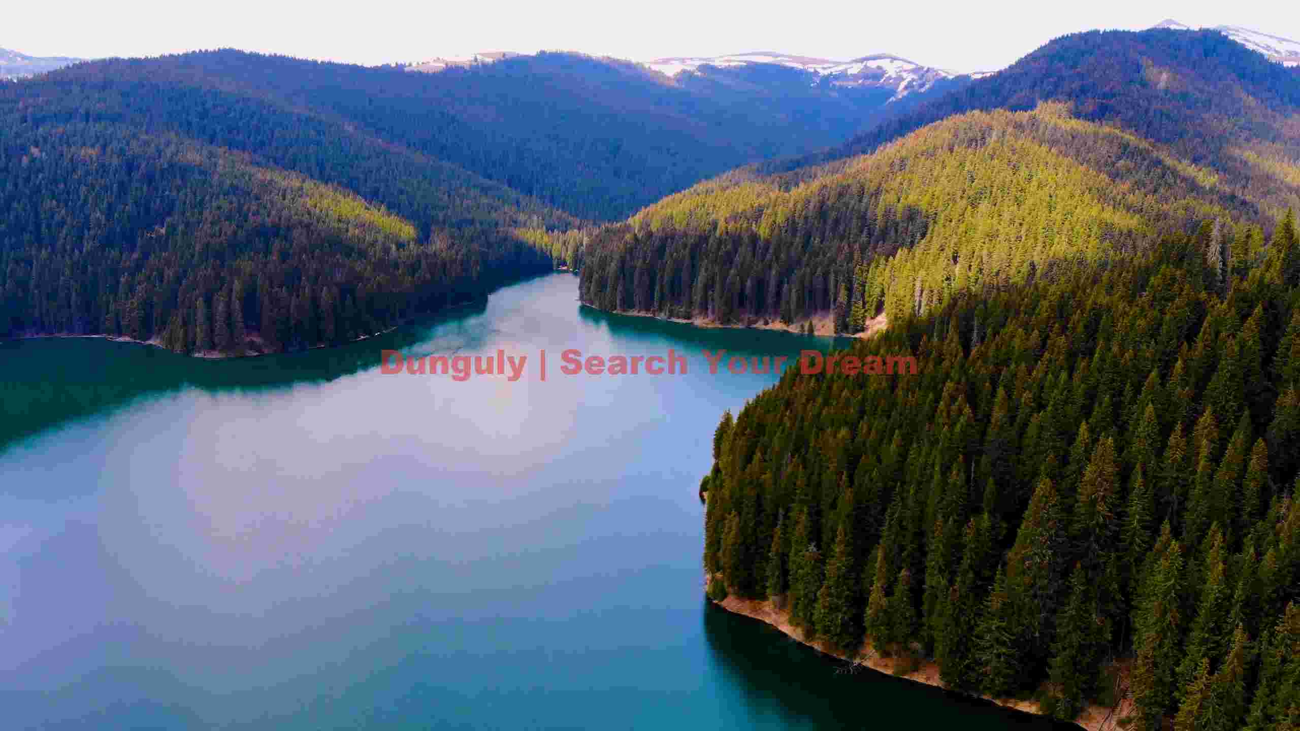 serene mountain lake and evergreen forests serene mountain lake and evergreen forests