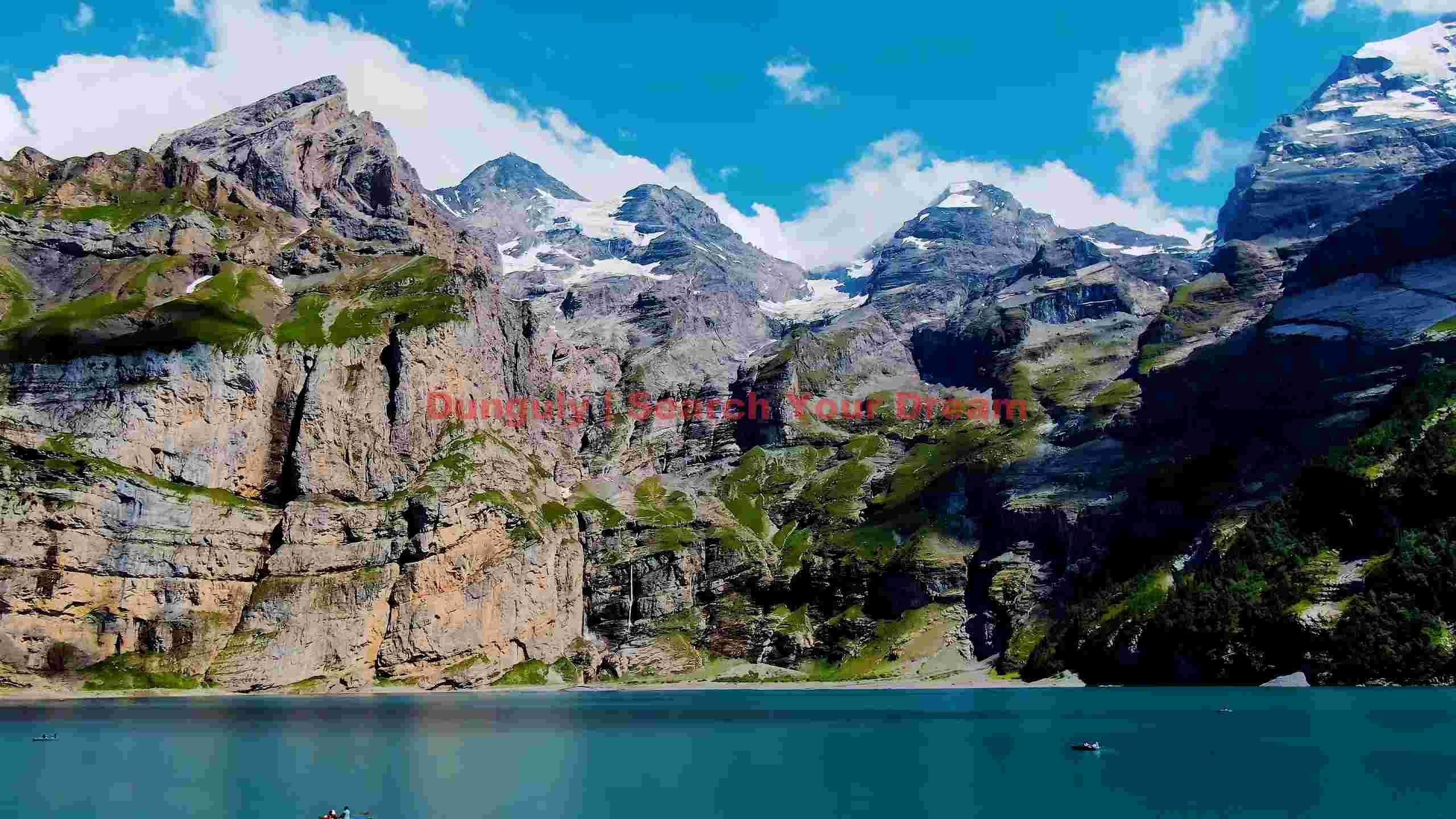 serene oeschinen lake and majestic swiss alps serene oeschinen lake and majestic swiss alps