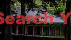 serene traditional korean temple in verdant forest