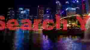 singapores vibrant city skyline at night