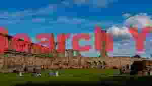 st. andrews abbey ruins on a summer day