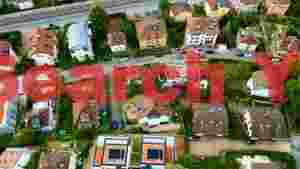 suburban serenity aerial view of european homes