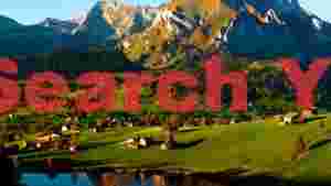 At Home swiss alpine village and serene lake