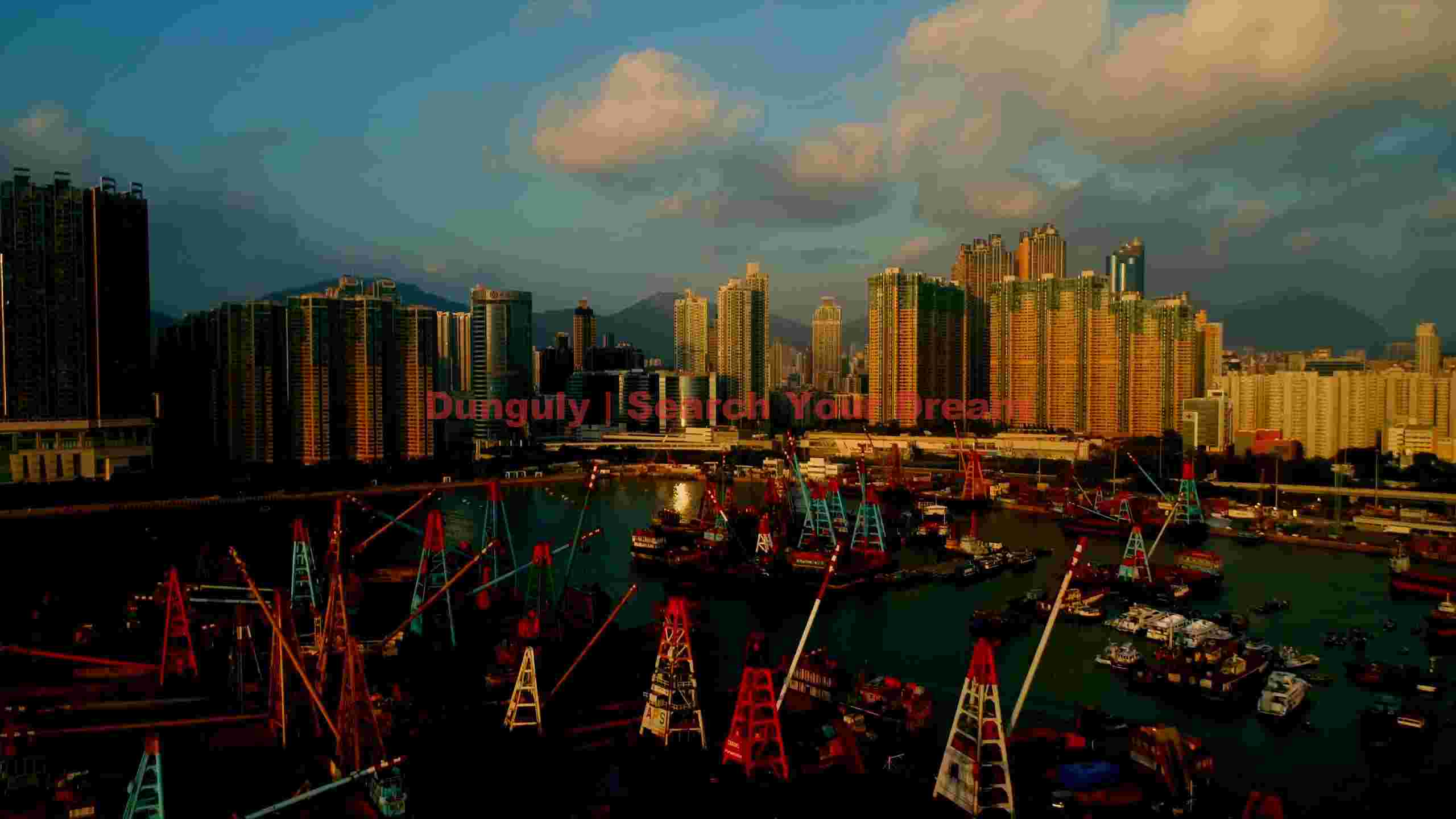 twilight over vibrant harbor city twilight over vibrant harbor city