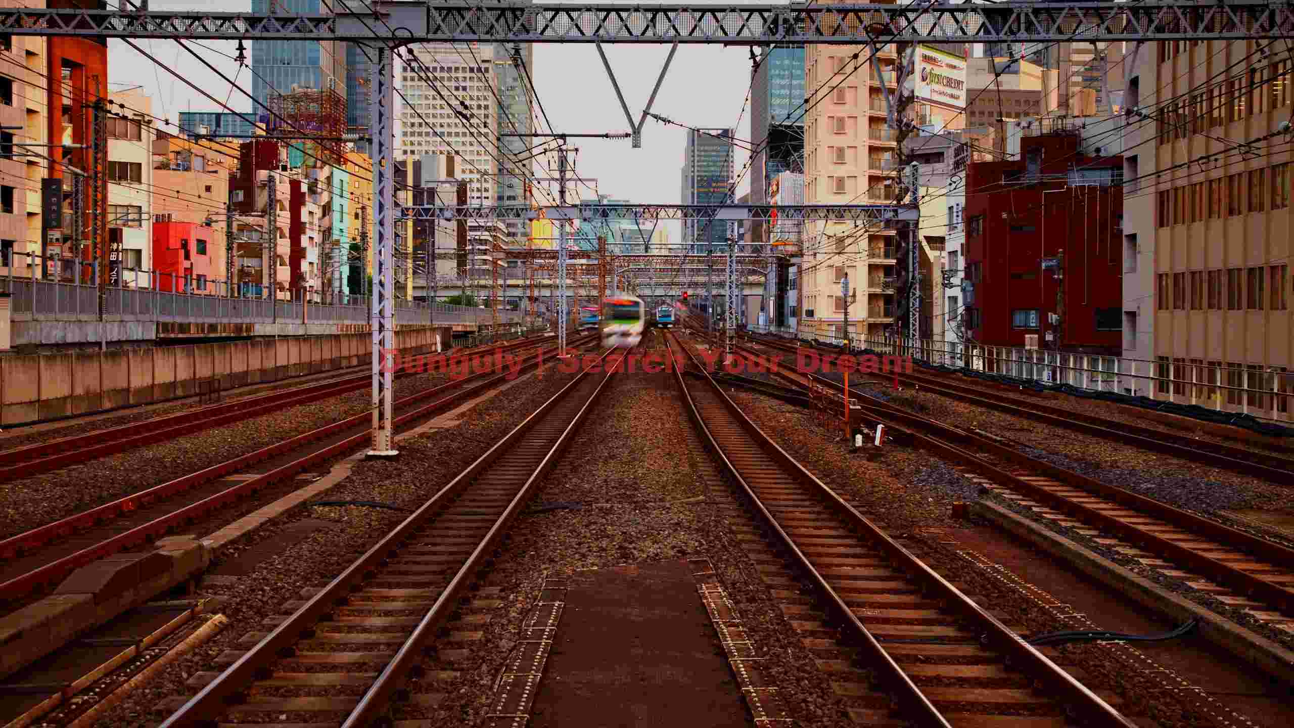 urban railway journey at golden hour urban railway journey at golden hour