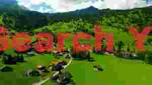 verdant alpine village vista