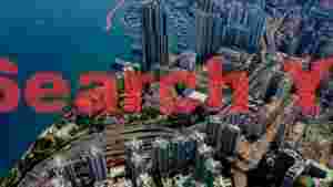 vibrant coastal metropolis aerial view