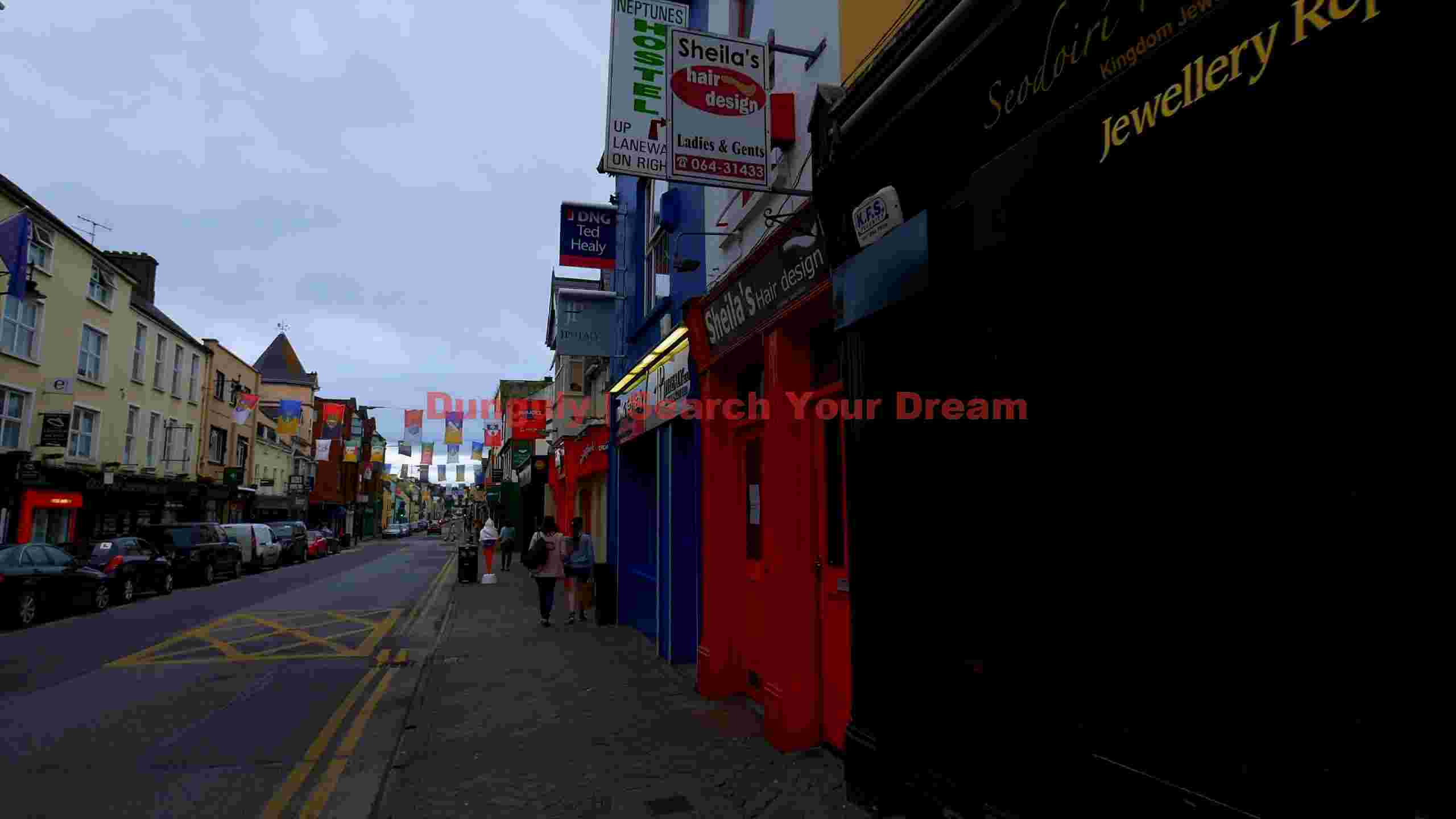 vibrant irish town street scene vibrant irish town street scene
