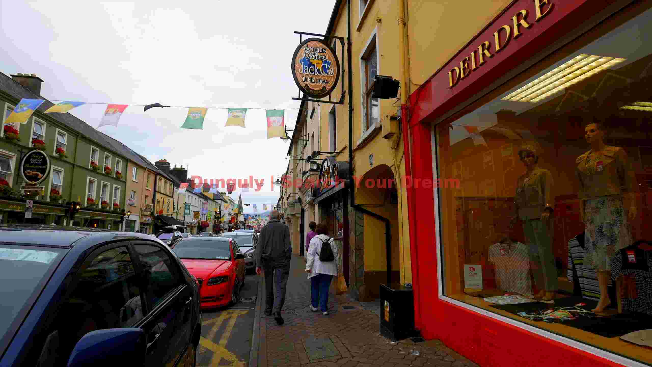 vibrant street scene in a european town vibrant street scene in a european town