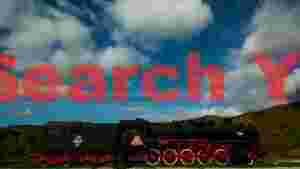 vintage steam locomotive against autumn sky