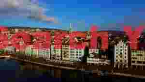zurich cityscape along the limmat river