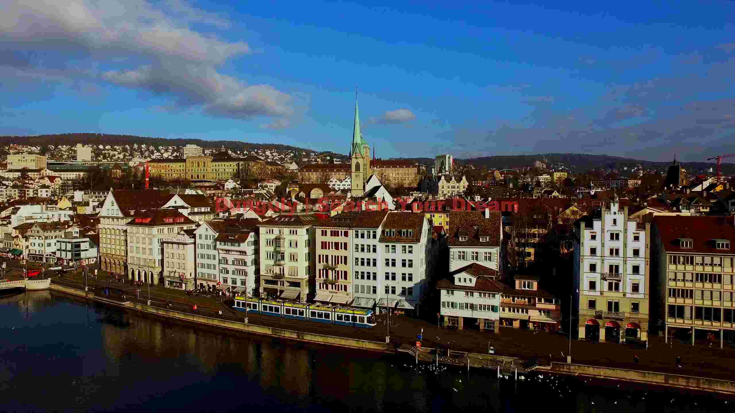 zurich cityscape along the limmat river zurich cityscape along the limmat river
