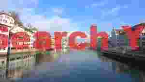 At Home zurichs limmat river cityscape
