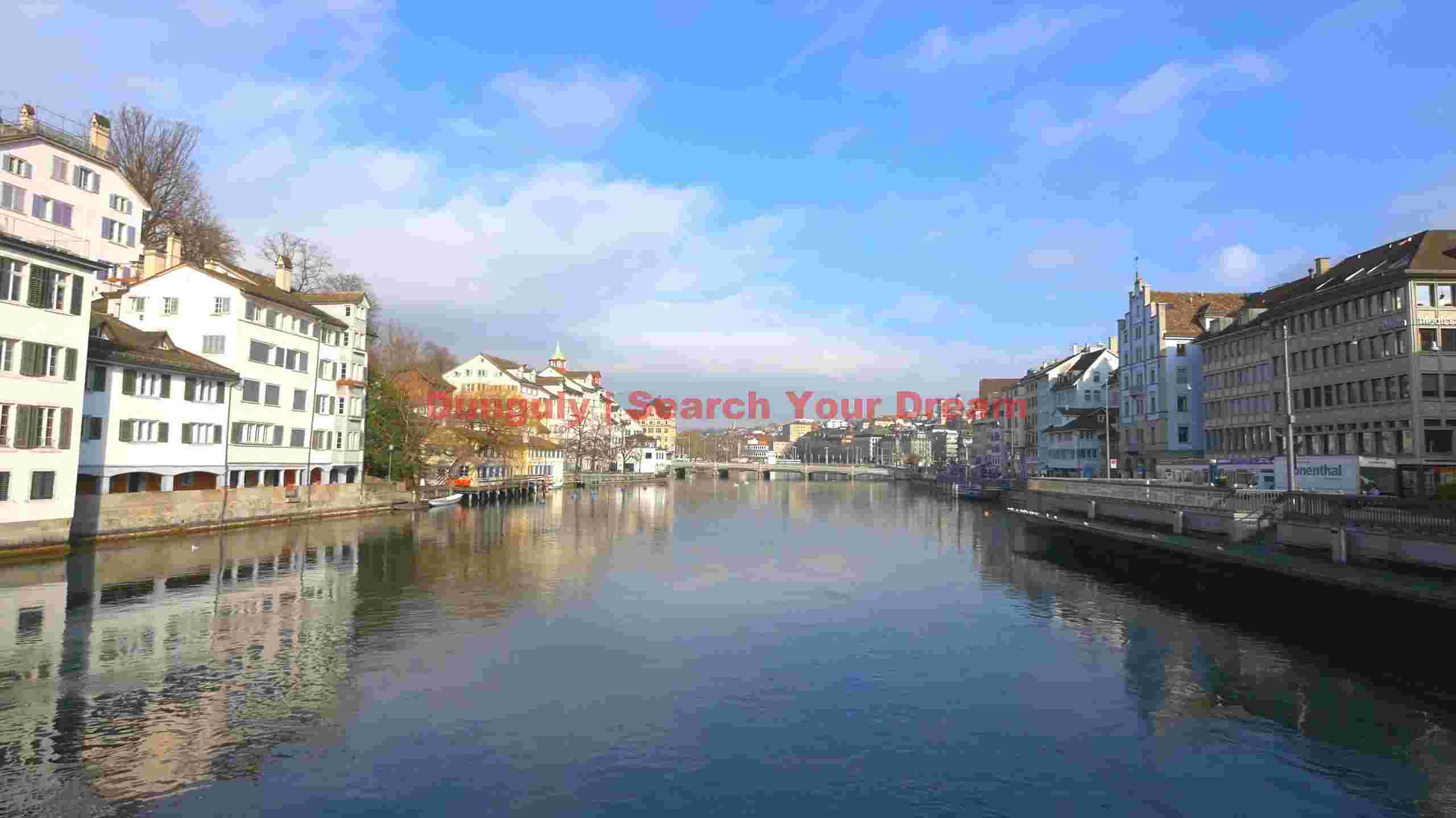 zurichs limmat river cityscape zurichs limmat river cityscape
