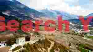 At Home majestic swiss valais valley & castle panorama