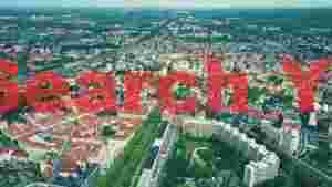 At Home aerial view of a european cityscape
