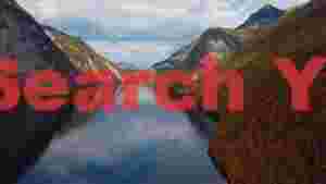 autumnal fjord mountain lake panorama