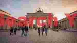 At Home brandenburg gate sunset walk