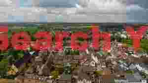 charming european village aerial view