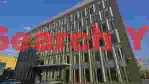 At Home contemporary urban office building facade