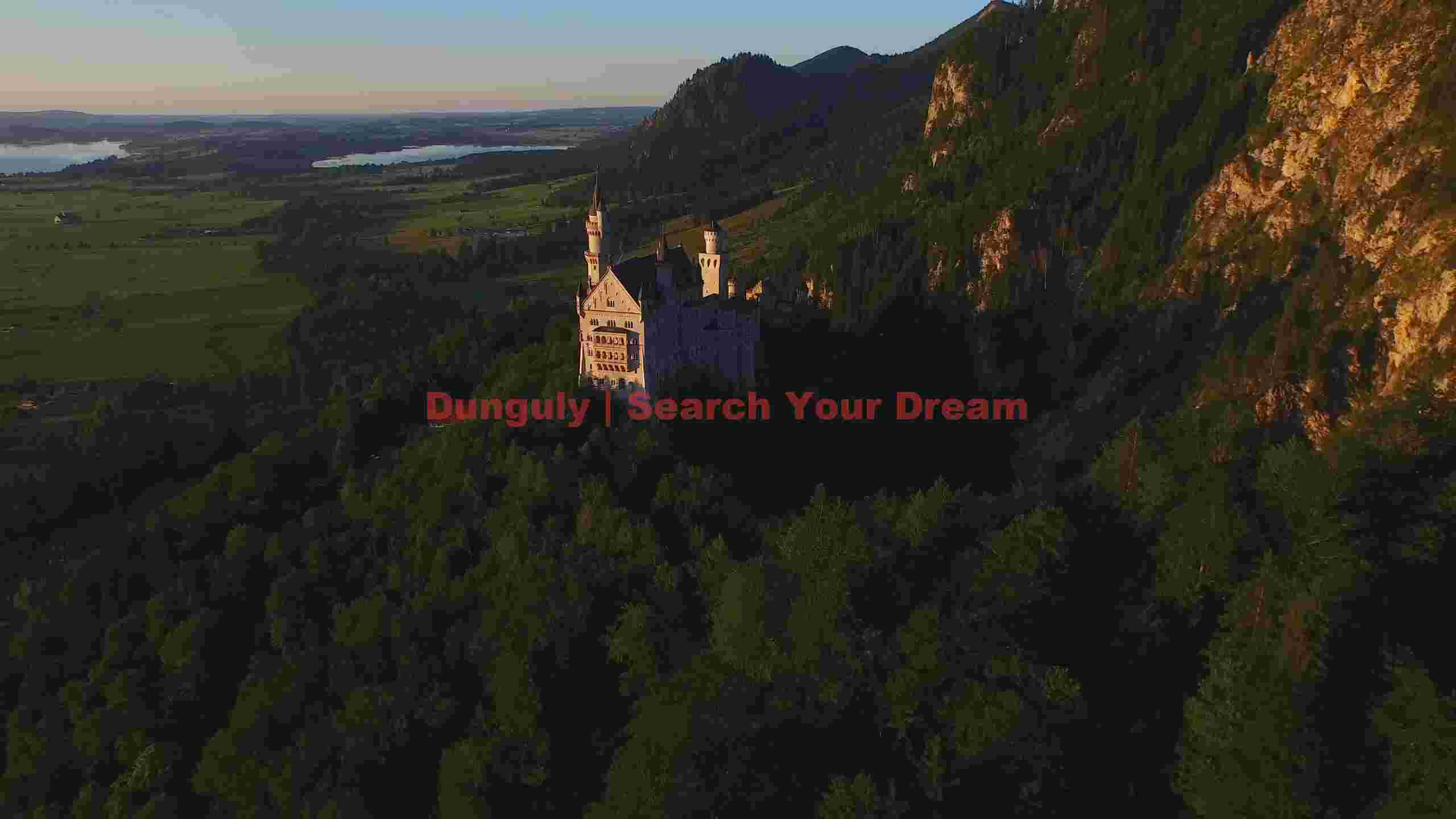 fairytale castle in bavarian alps sunset fairytale castle in bavarian alps sunset