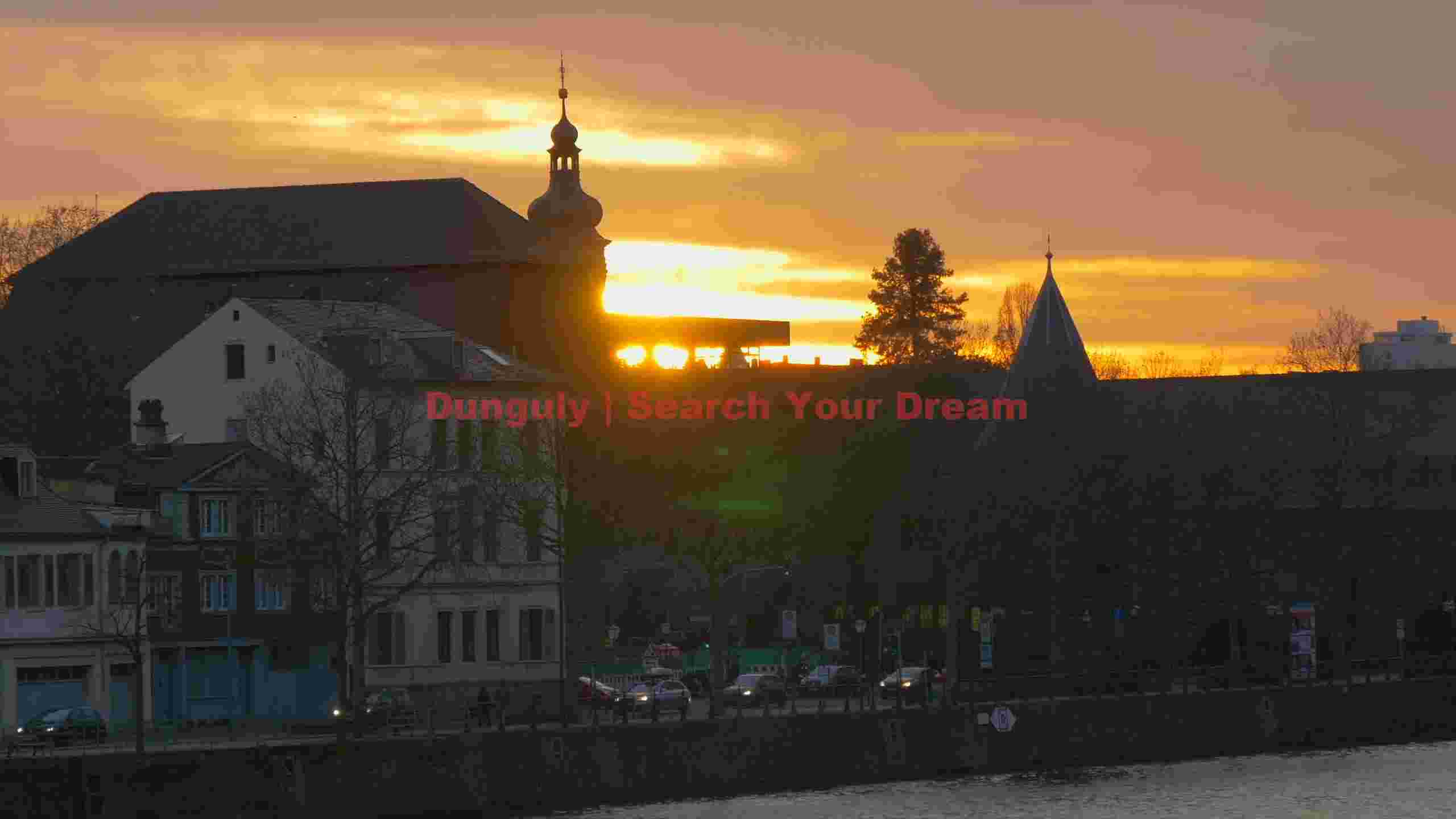 golden sunset over historic river city golden sunset over historic river city