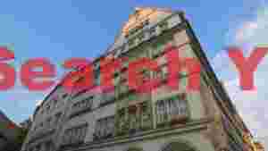 historic building facade with floral accents