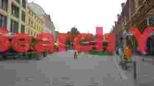 lively pedestrian promenade in historic berlin