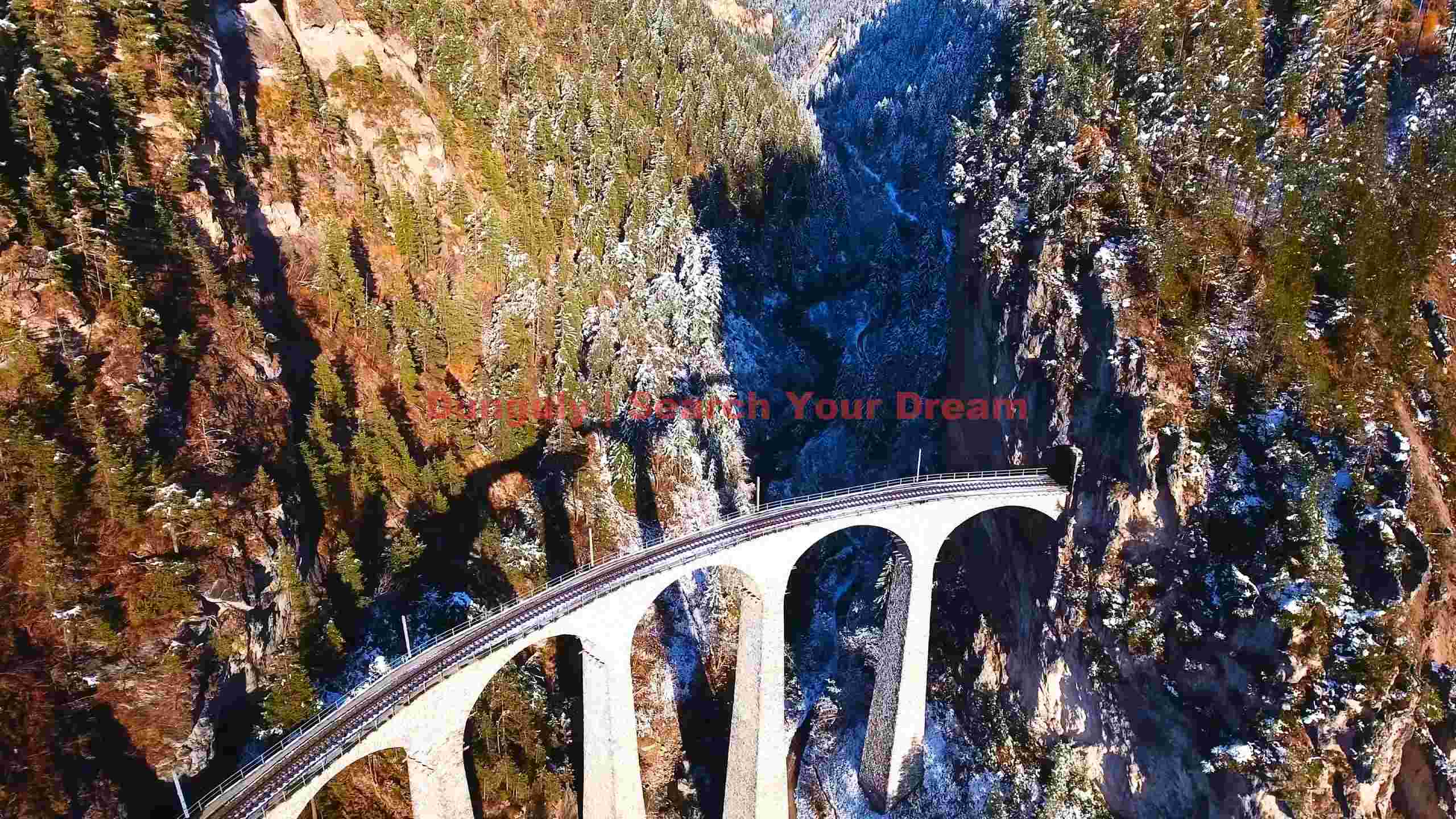 majestic alpine viaduct in winter majestic alpine viaduct in winter
