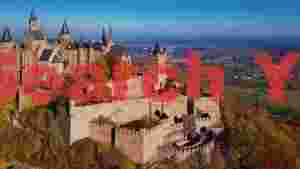 majestic hohenzollern castle autumn vista