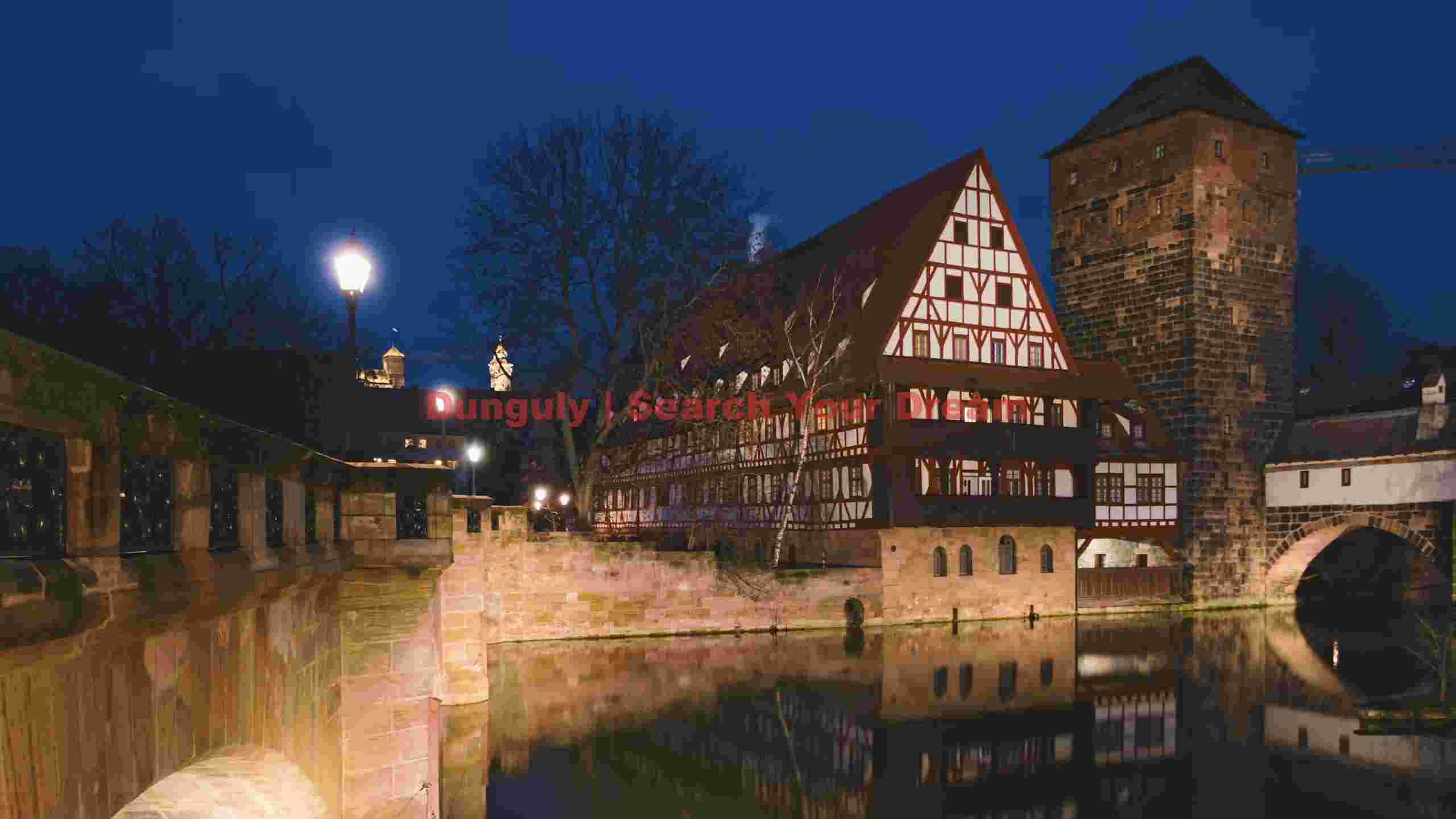 nuremberg old towns enchanting riverfront at twilight nuremberg old towns enchanting riverfront at twilight