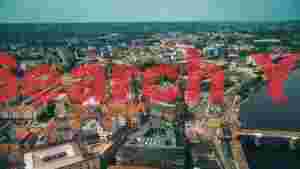panoramic aerial view of historic dresden cityscape