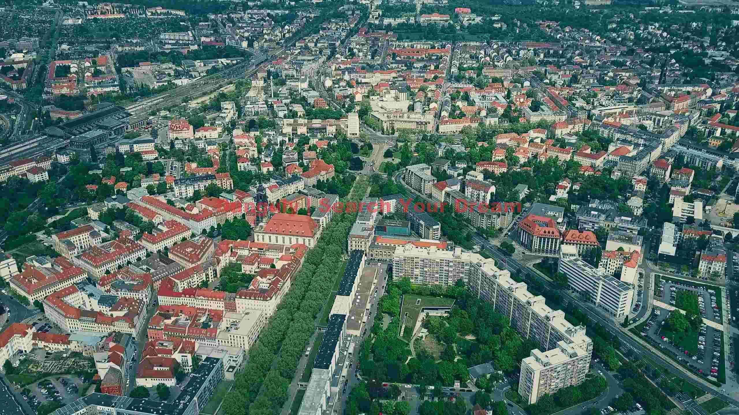 vibrant european cityscape from above vibrant european cityscape from above