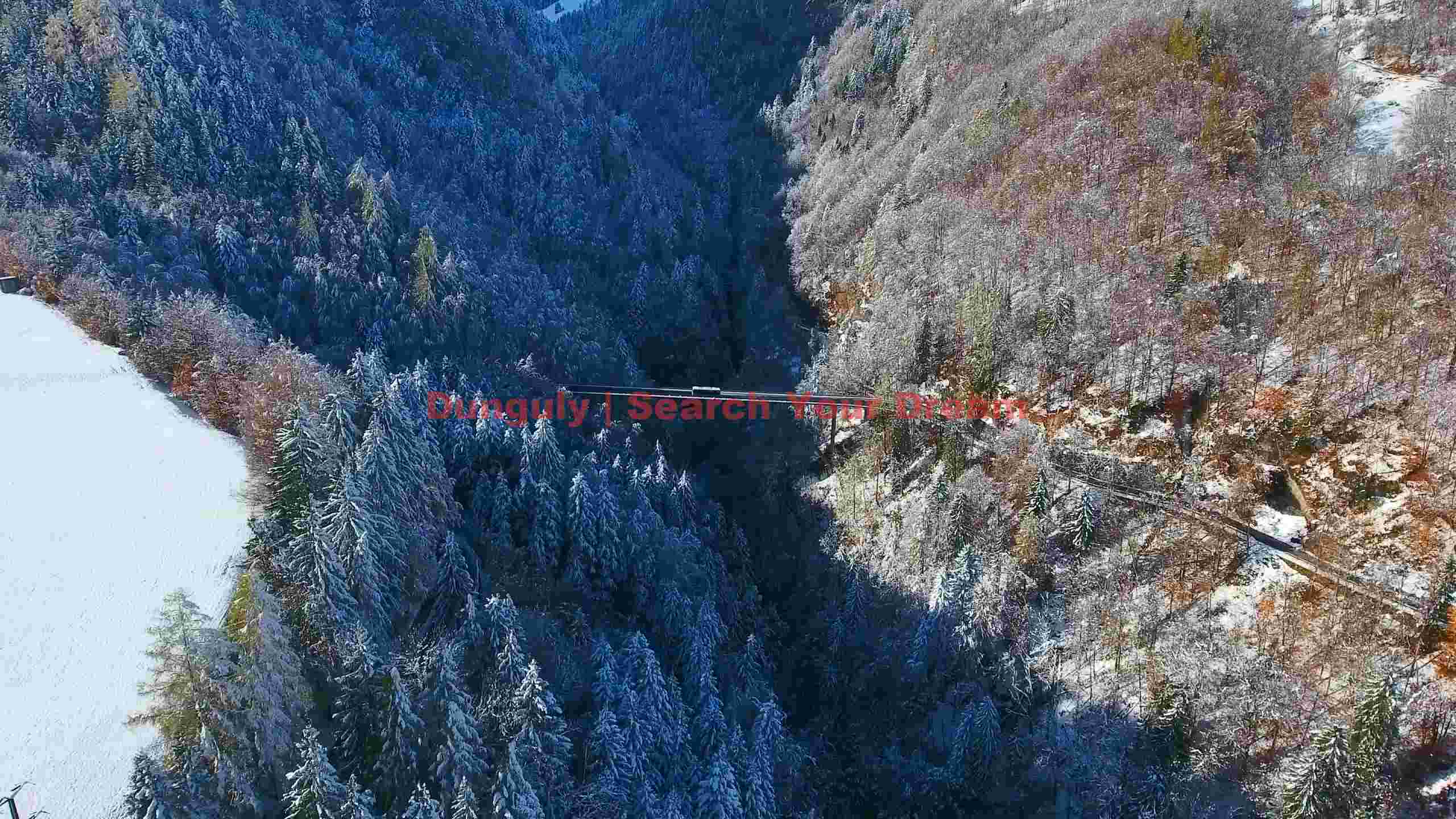 winter mountain valley bridge winter mountain valley bridge